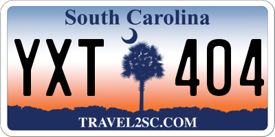 SC license plate YXT404