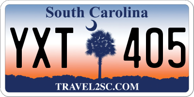 SC license plate YXT405