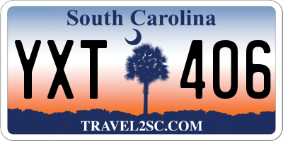 SC license plate YXT406