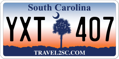 SC license plate YXT407