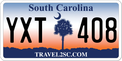 SC license plate YXT408