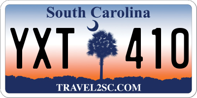 SC license plate YXT410