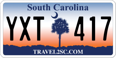 SC license plate YXT417