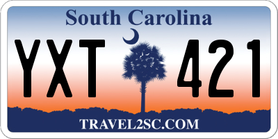 SC license plate YXT421