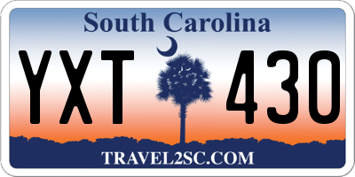 SC license plate YXT430