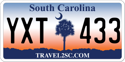SC license plate YXT433
