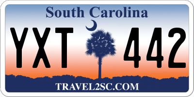 SC license plate YXT442