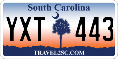 SC license plate YXT443