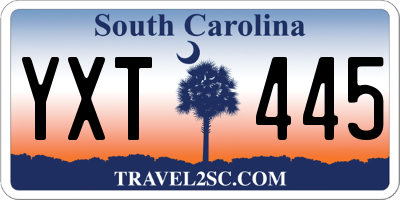 SC license plate YXT445