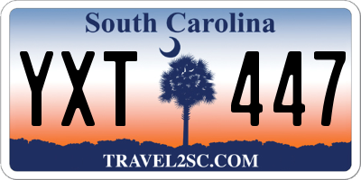 SC license plate YXT447