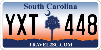 SC license plate YXT448