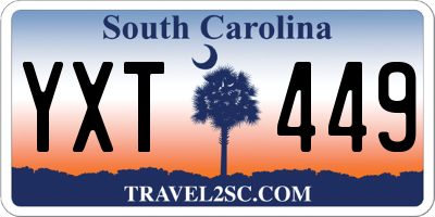 SC license plate YXT449