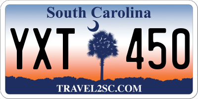 SC license plate YXT450