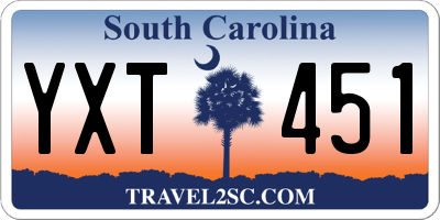SC license plate YXT451