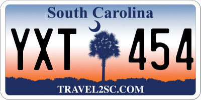 SC license plate YXT454