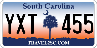 SC license plate YXT455