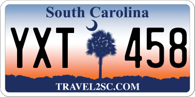 SC license plate YXT458