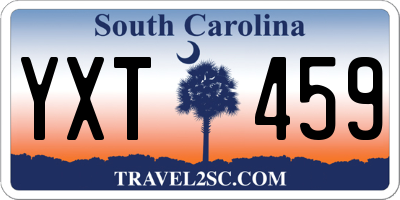 SC license plate YXT459