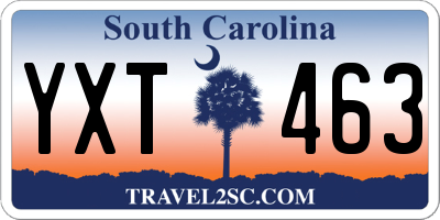 SC license plate YXT463
