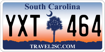 SC license plate YXT464