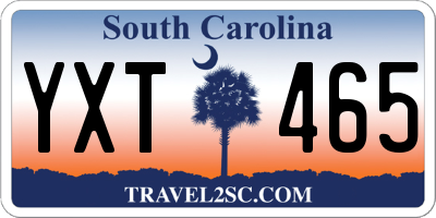 SC license plate YXT465