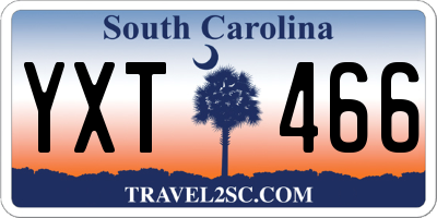 SC license plate YXT466