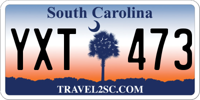 SC license plate YXT473