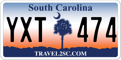 SC license plate YXT474