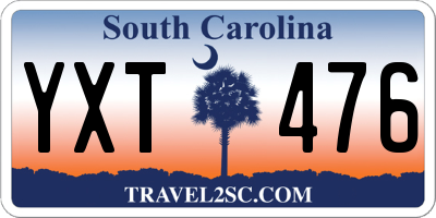 SC license plate YXT476