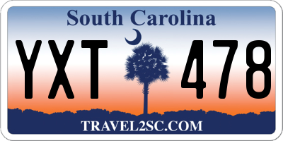 SC license plate YXT478