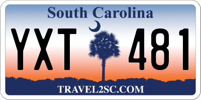 SC license plate YXT481