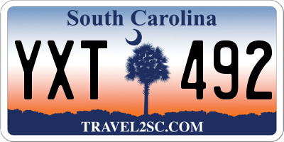 SC license plate YXT492