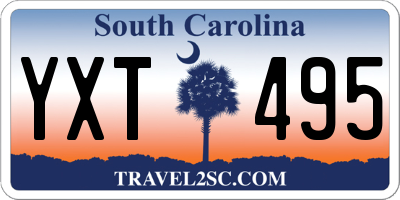 SC license plate YXT495