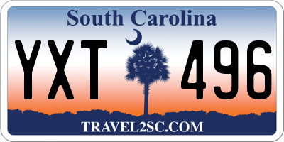 SC license plate YXT496