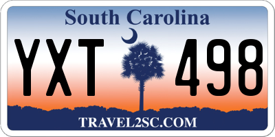 SC license plate YXT498