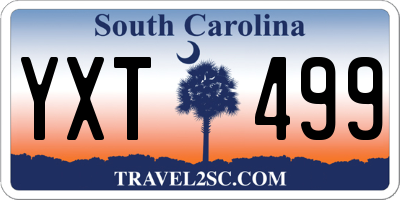 SC license plate YXT499