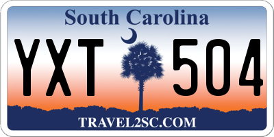 SC license plate YXT504