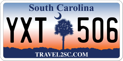 SC license plate YXT506