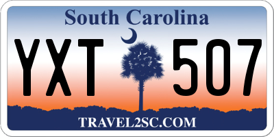 SC license plate YXT507