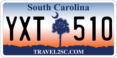 SC license plate YXT510