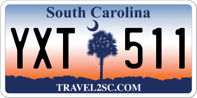 SC license plate YXT511