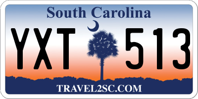 SC license plate YXT513