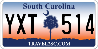 SC license plate YXT514