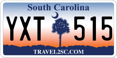 SC license plate YXT515