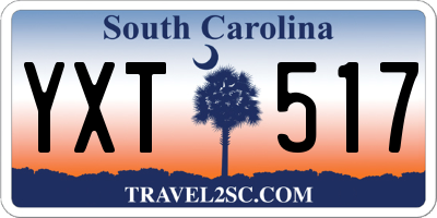 SC license plate YXT517