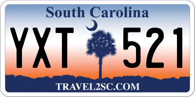 SC license plate YXT521
