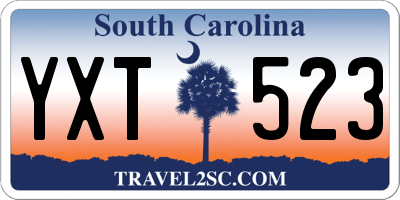 SC license plate YXT523