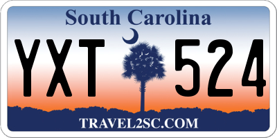 SC license plate YXT524