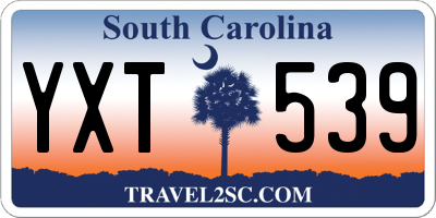 SC license plate YXT539