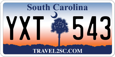 SC license plate YXT543